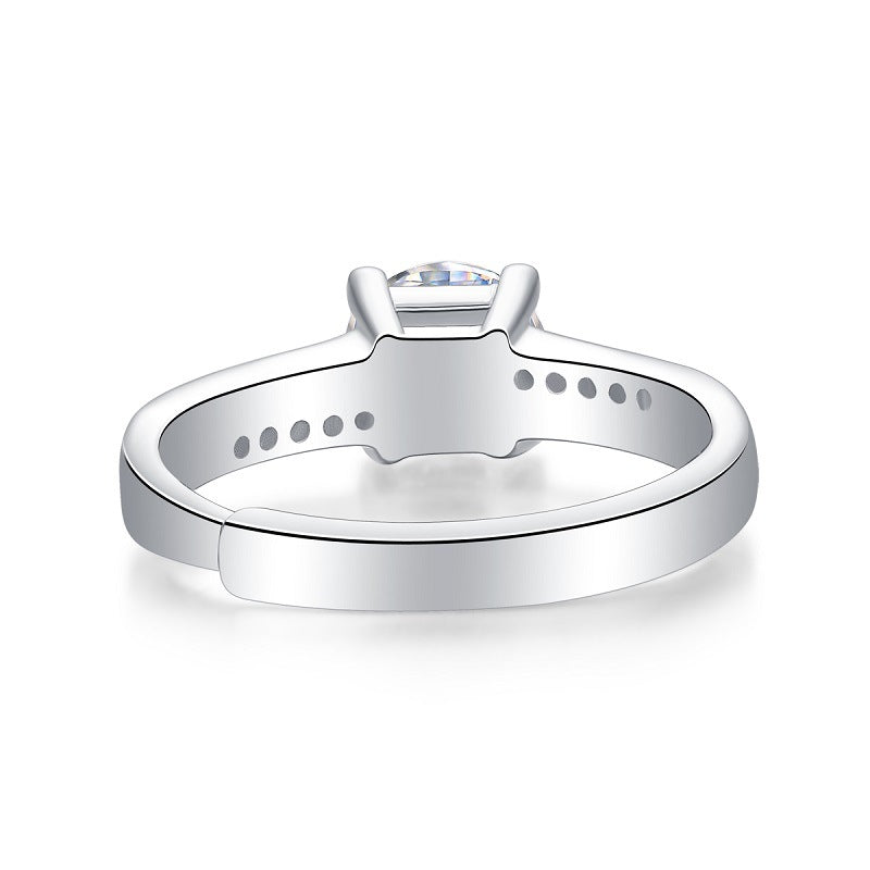 Aurora Solitaire Diamond Ring, 1 Ct Round Cut Moissanite Engagement Ring For Women