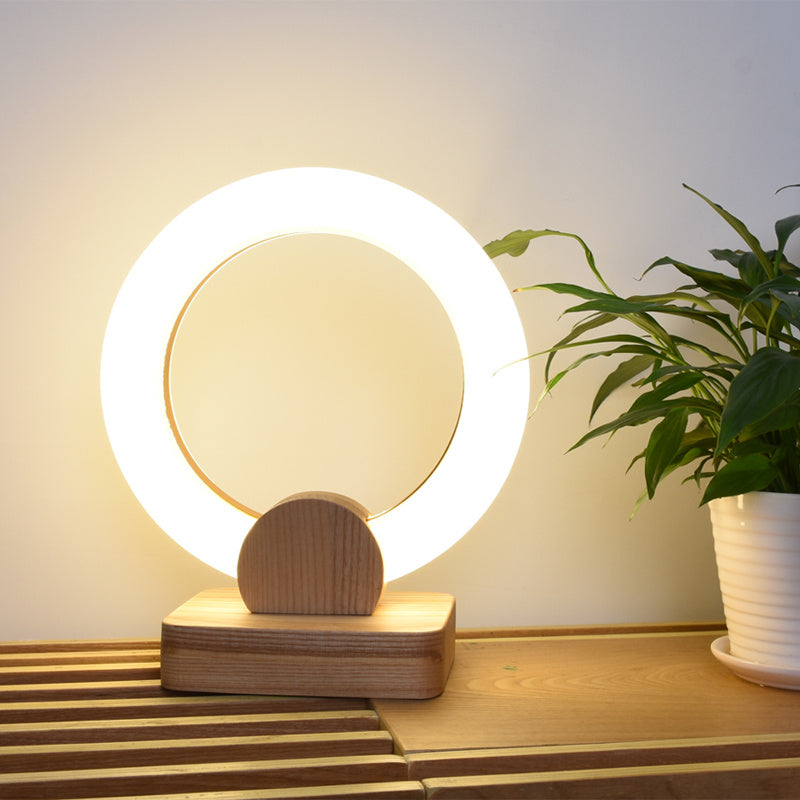 Nordic Style Wooden Art Circular Lamps