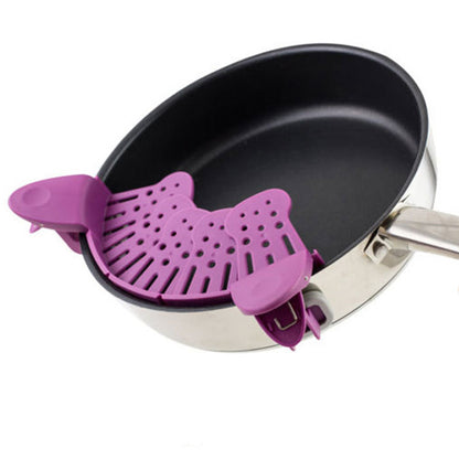 Universal Silicone Clip-on Pan Pot Strainer