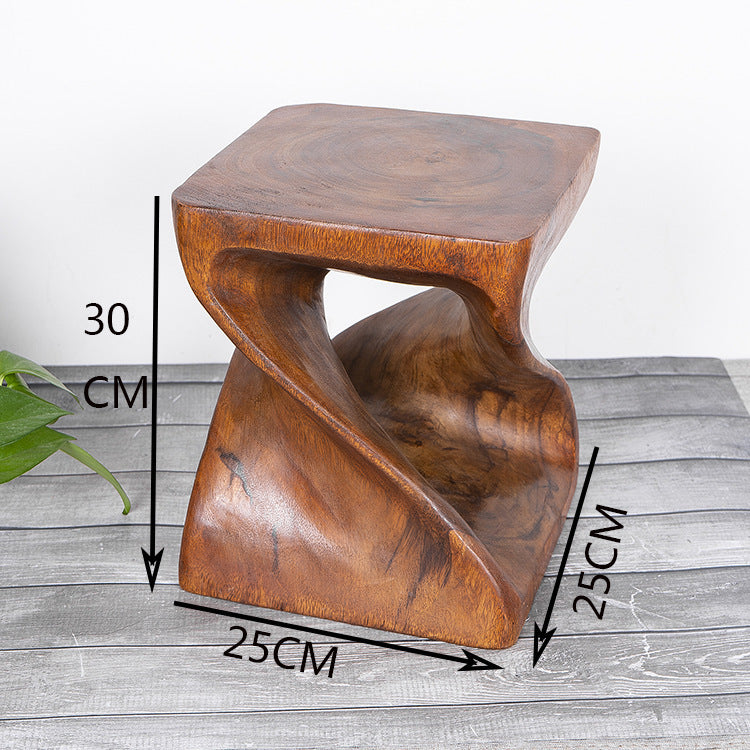 Small Square Wooden Stool