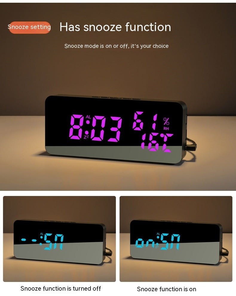 Creative Mobile Phone Charging Mirror Clock