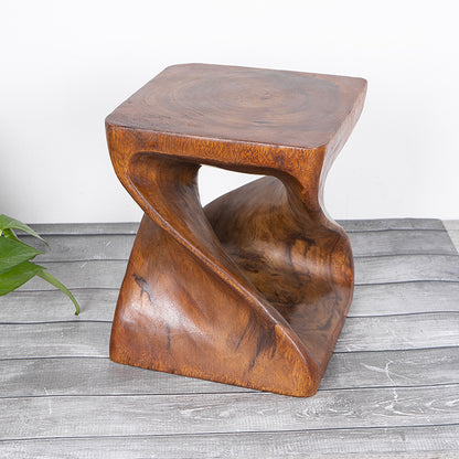 Small Square Wooden Stool