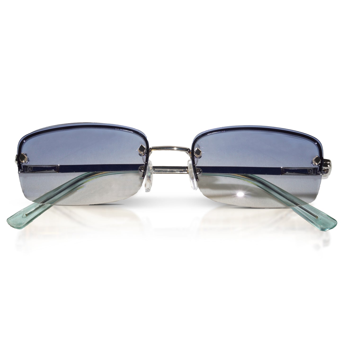 Retro Rimless Rectangle Color Sunglasses- Small