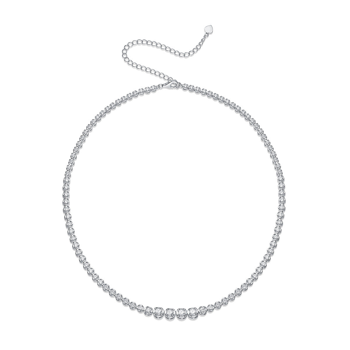 Graceful Cascade Tennis Necklace