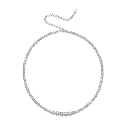 Graceful Cascade Tennis Necklace