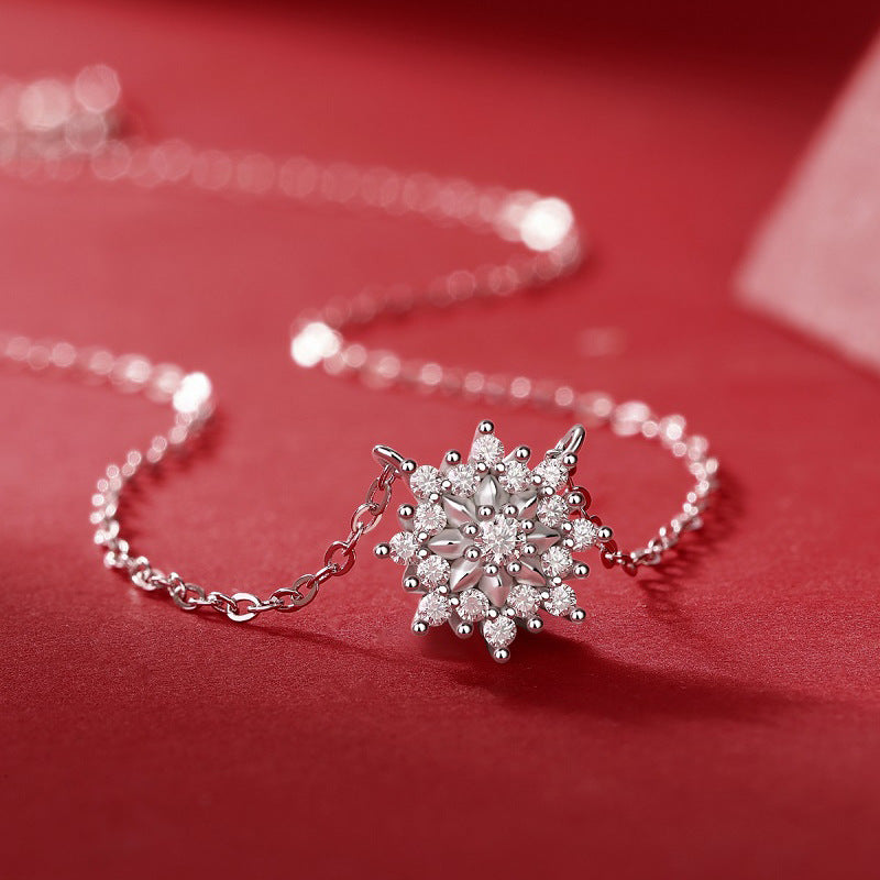 Double Bloom Diamond Pendant Necklace