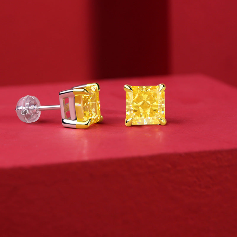 Sparkling Simplicity Yellow Diamond Stud Earrings