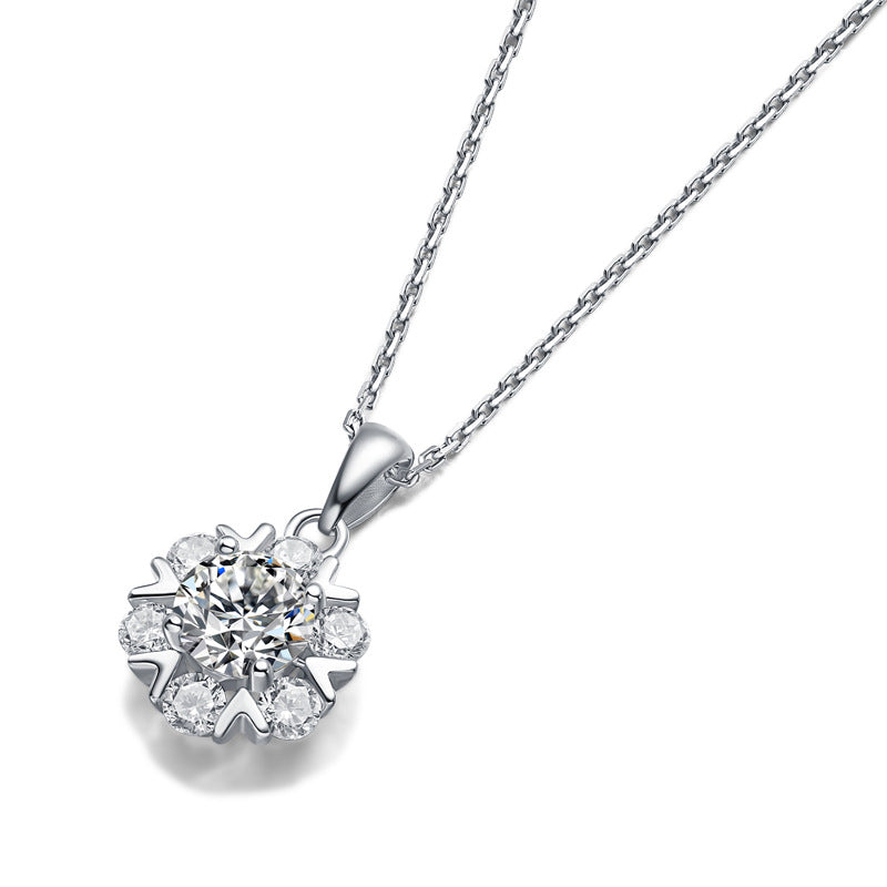 Sparkling Wintery Halo Necklace