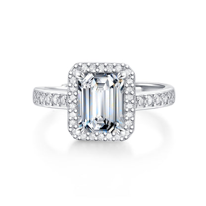 Radiant Cut Halo Engagement Ring