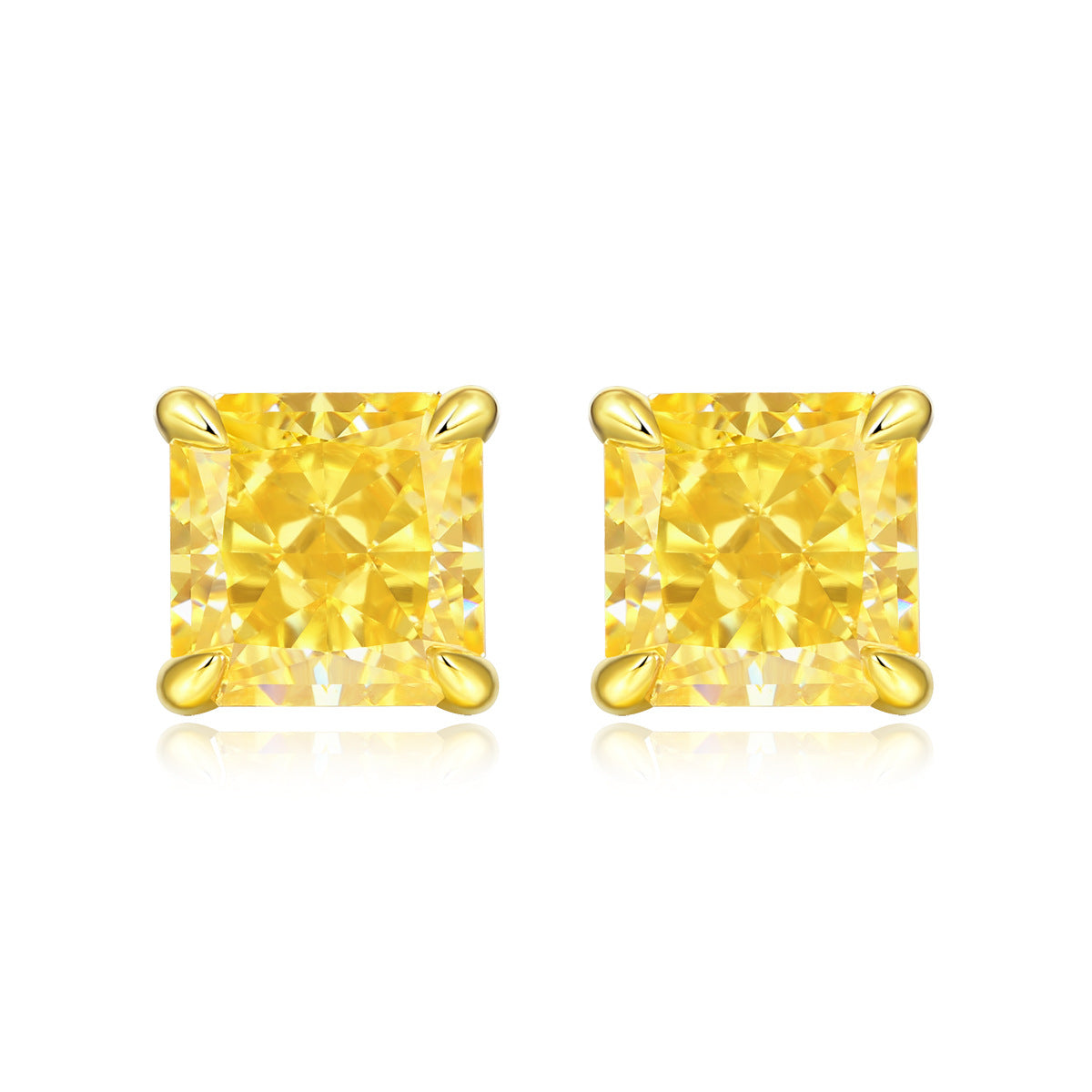 Sparkling Simplicity Yellow Diamond Stud Earrings