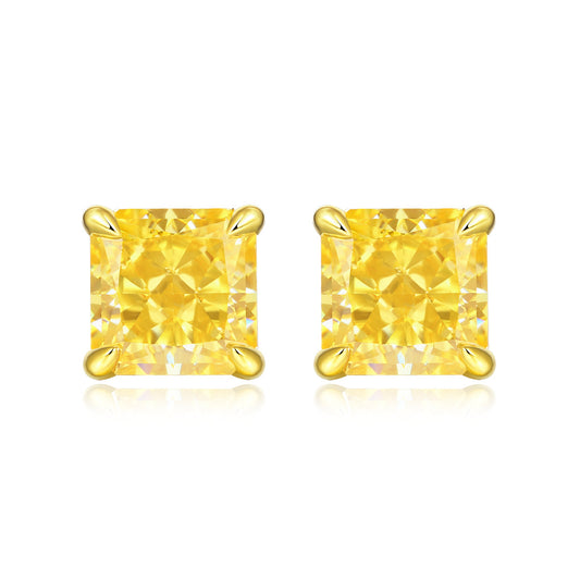 Sparkling Simplicity Yellow Diamond Stud Earrings