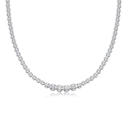 Graceful Cascade Tennis Necklace