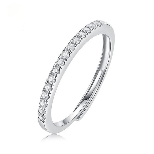 Celestial Crescent Wedding Band