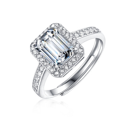 Radiant Cut Halo Engagement Ring